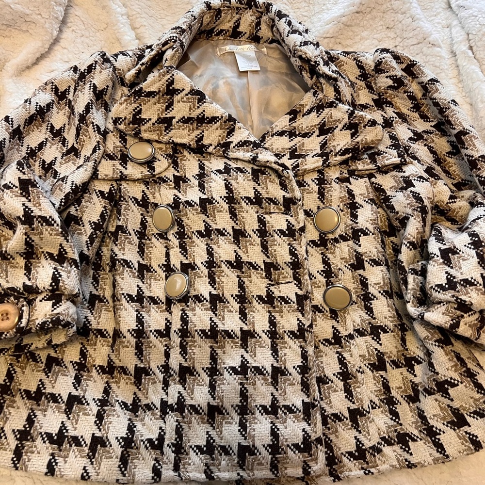 Women’s Charlotte Russe dress blazer.  Pretty pattern, size small